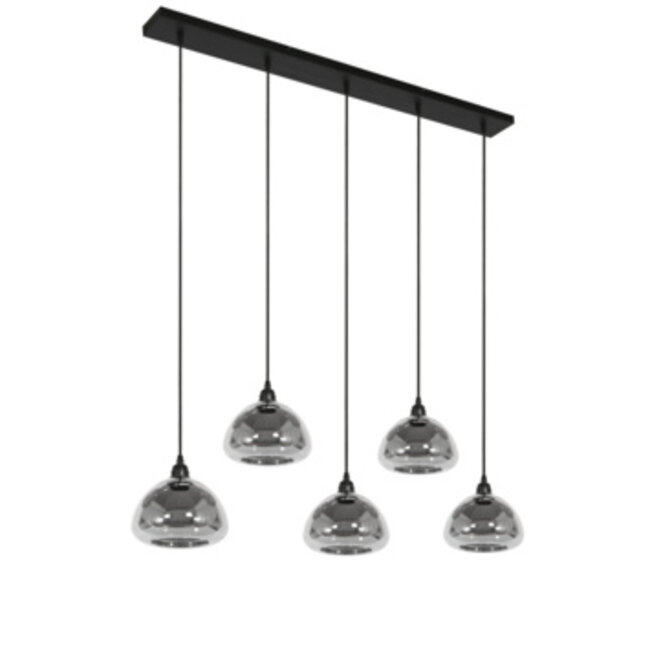 Light en Living Hanglamp Kai smoke glas 104x12,5 cm