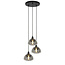 Light en Living Hanglamp Kai 3-lichts smoke glas Ø30x19 cm