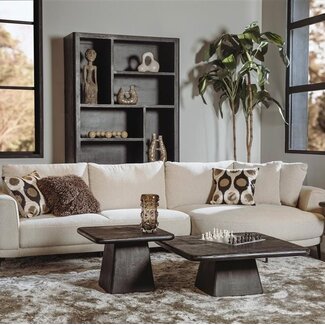 Tower Living Bank Prescot 2 5-AR + Chaise L - Sahara 120 beige