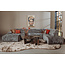 Tower Living Memphis Chaise Longue – 3 zits - Ottoman Rechts - Haga 16 charcoal