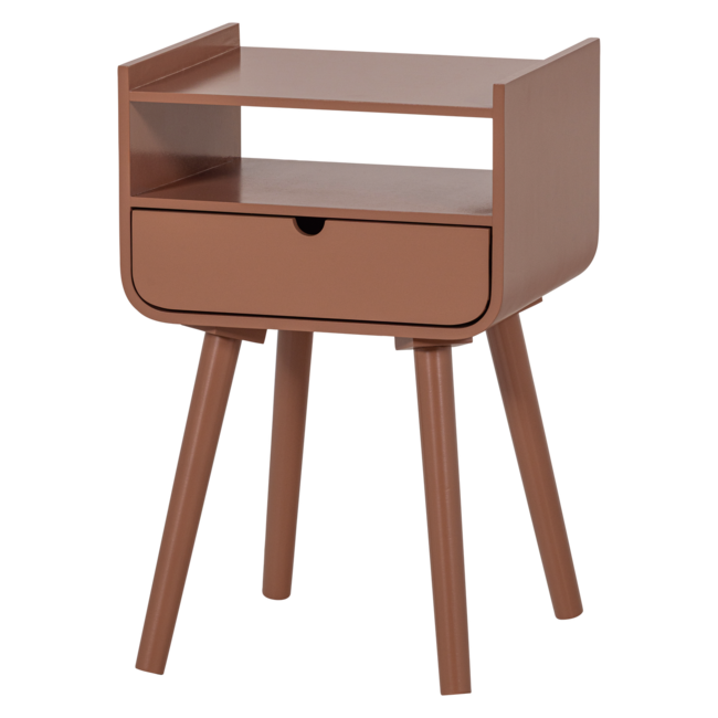 Woood Nils Nachtkastje/Bijzettafel Hout Oudroze [fsc]