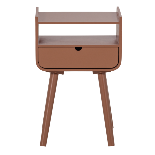 Woood Nils Nachtkastje/Bijzettafel Hout Oudroze [fsc]