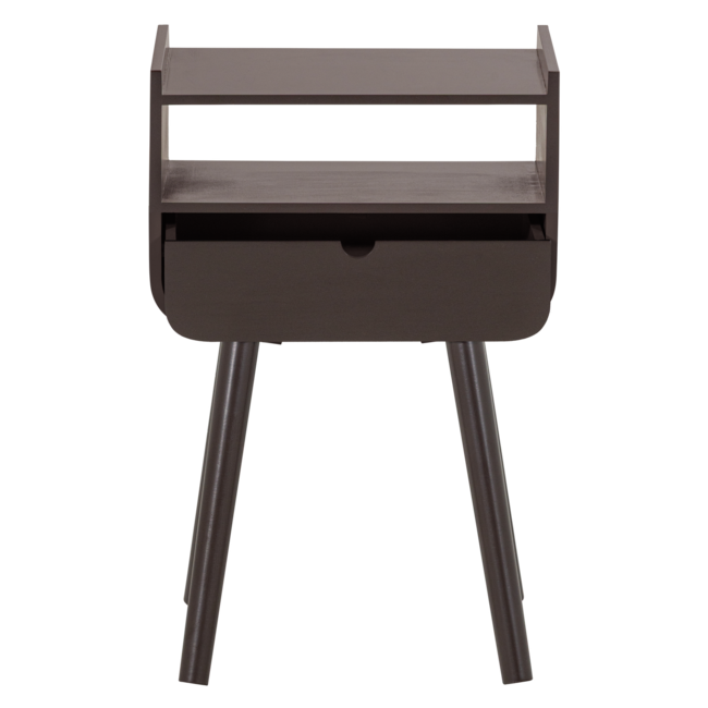 Woood Nils Nachtkastje/Bijzettafel Hout Donkerbruin [fsc]
