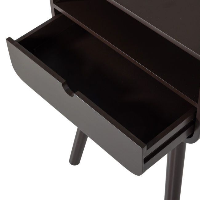 Woood Nils Nachtkastje/Bijzettafel Hout Donkerbruin [fsc]