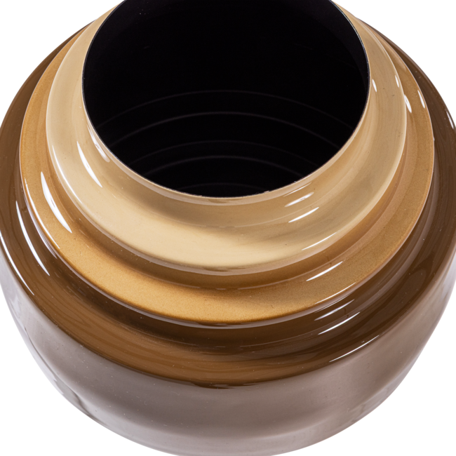 Woood Orba Vaas 36x24 Cm Metaal Hoogglans Zand