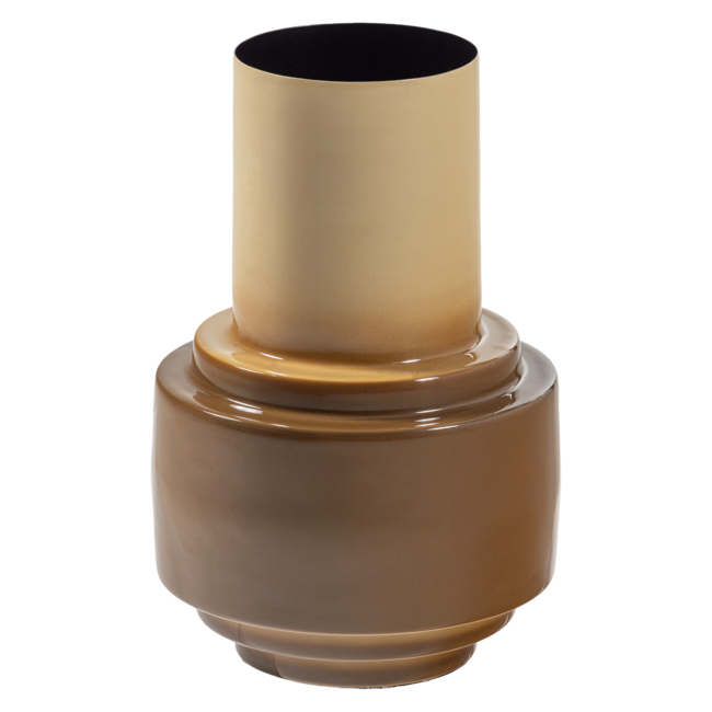 Woood Orba Vaas 34x22 Cm Metaal Hoogglans Zand