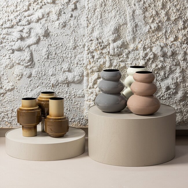 Woood Tera Vaas Metaal Hoogglans Lichtroze