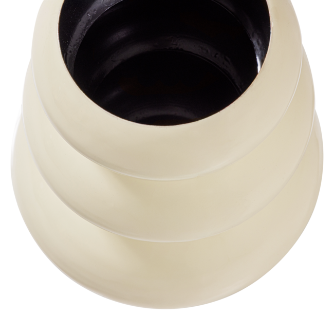 Woood Tera Vaas Metaal Hoogglans Lichtgeel