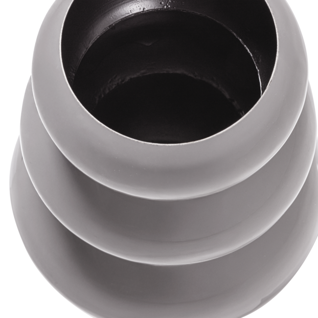 Woood Tera Vaas Metaal Hoogglans Lichtgrijs