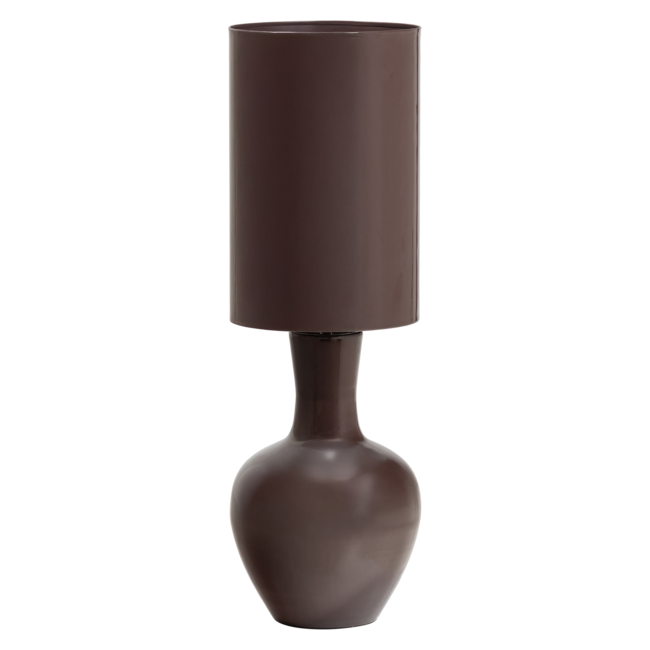 Woood Loa Tafellamp Xl Metaal Hoogglans Bruin