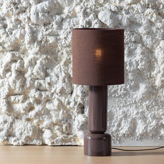 Woood Zivian Tafellamp Hout Hoogglans Donkerbruin [fsc]