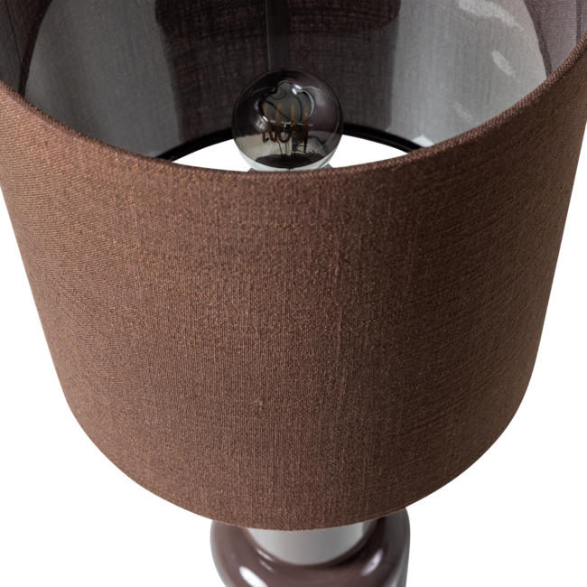 Woood Zivian Tafellamp Hout Hoogglans Donkerbruin [fsc]