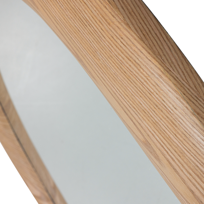 Woood Glivon Spiegel 100x100 Cm Hout Fineer Naturel