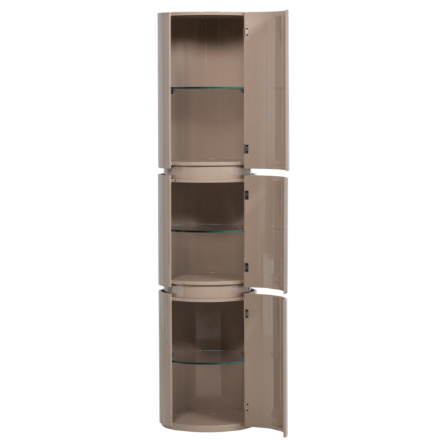 Woood Sera Ronde Kast 188xo45 Cm Hout Hoogglans Zand [fsc]