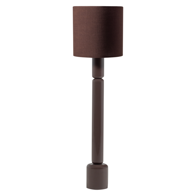 Woood Zivian Vloerlamp Hout Hoogglans Donkerbruin [fsc]