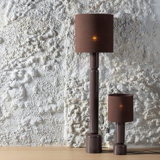 Woood Zivian Vloerlamp Hout Hoogglans Donkerbruin [fsc]