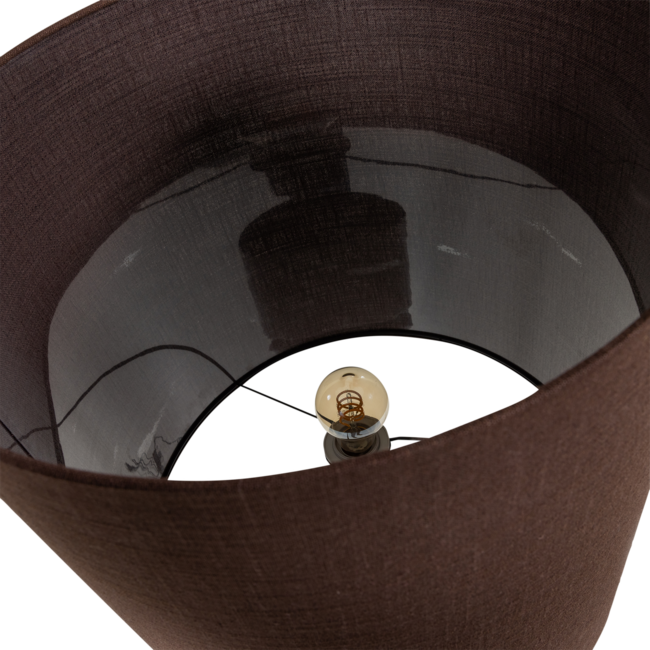 Woood Zivian Vloerlamp Hout Hoogglans Donkerbruin [fsc]