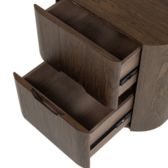 Woood Arvi Ladekast/Nachtkastje 2 Lades Hout Fineer Bruin