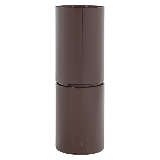 Woood Sera Ronde Kast 135xo45 Cm Hout Hoogglans Donkerbruin [fsc]