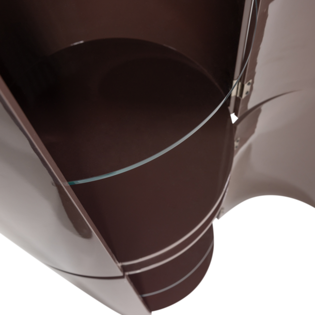 Woood Sera Ronde Kast 135xo45 Cm Hout Hoogglans Donkerbruin [fsc]