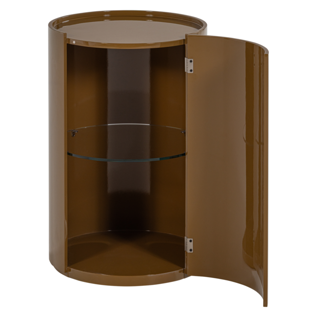 Woood Sera Ronde Kast 72xo45 Cm Hout Hoogglans Honinggeel [fsc]