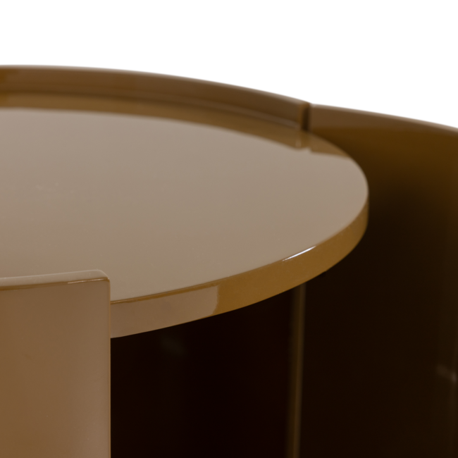 Woood Sera Ronde Kast 72xo45 Cm Hout Hoogglans Honinggeel [fsc]