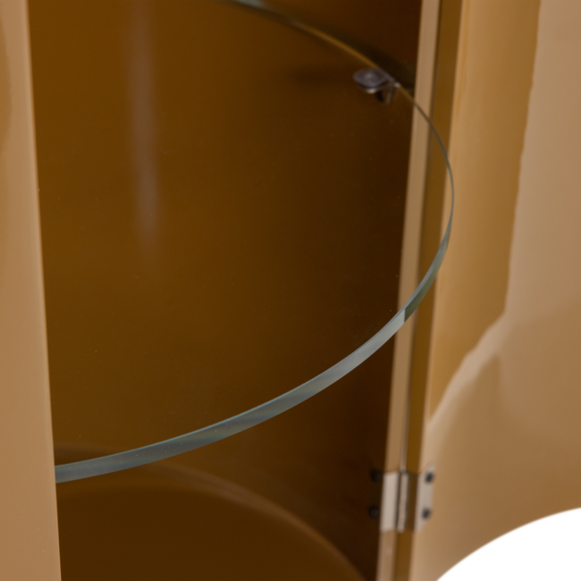 Woood Sera Ronde Kast 72xo45 Cm Hout Hoogglans Honinggeel [fsc]