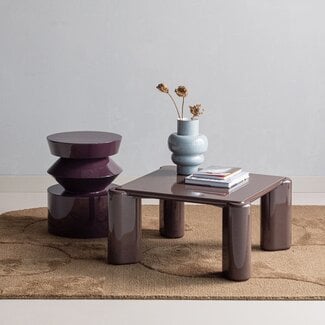 Woood Tiven Salontafel Hout Hoogglans Donkerbruin [fsc]