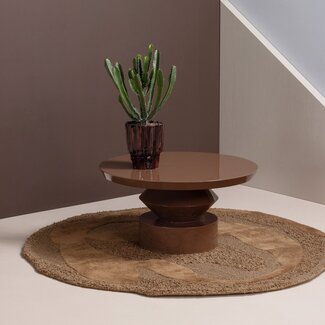 Woood Auren Salontafel Hout Hoogglans Bruin [fsc]