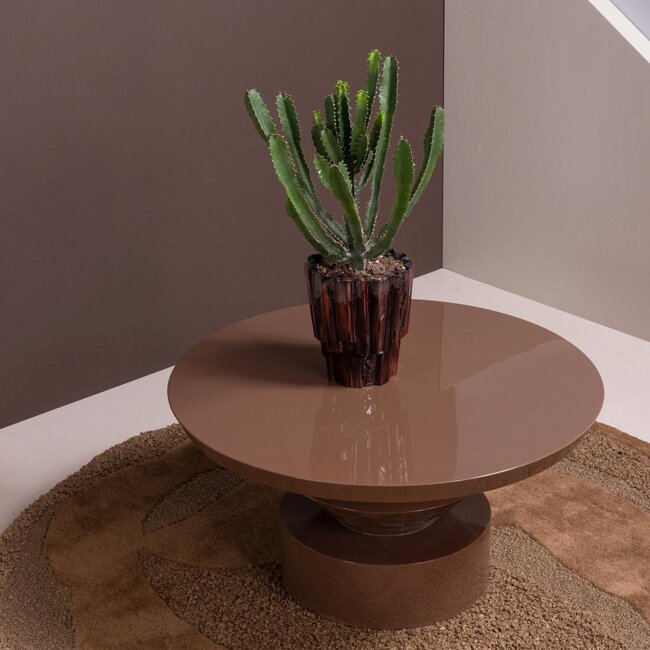 Woood Auren Salontafel Hout Hoogglans Bruin [fsc]