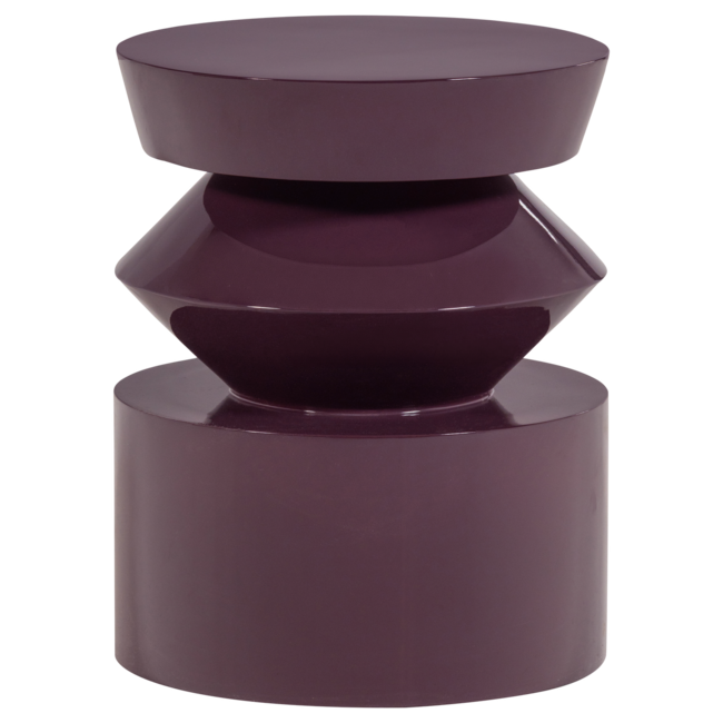 Woood Auren Bijzettafel Hout Hoogglans Paars/Bruin [fsc]