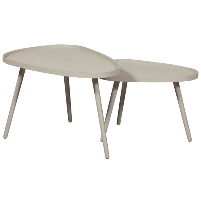 Woood Nissa Bijzettafels Zand - Set Van 2