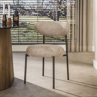 WoonStijl Eetkamerstoel round Tissee cargo zand