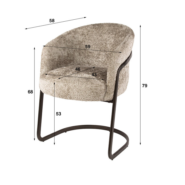 WoonStijl Armstoel Sway Hoven Zand