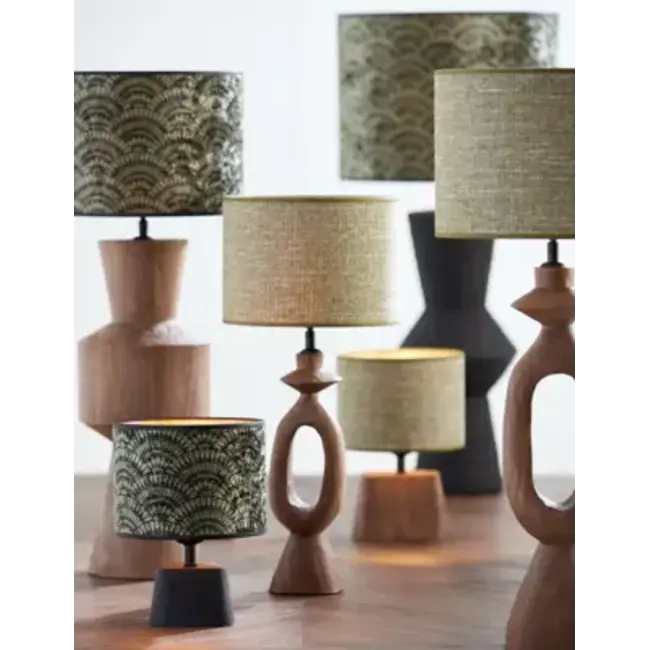 Light en Living Lampenkap textiel tweed 20x20x15cm groen