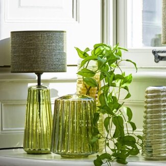 Light en Living Lampenkap textiel tweed 20x20x15cm groen