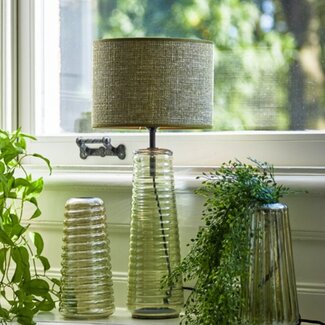 Light en Living Lampenkap textiel tweed 30x30x21cm groen