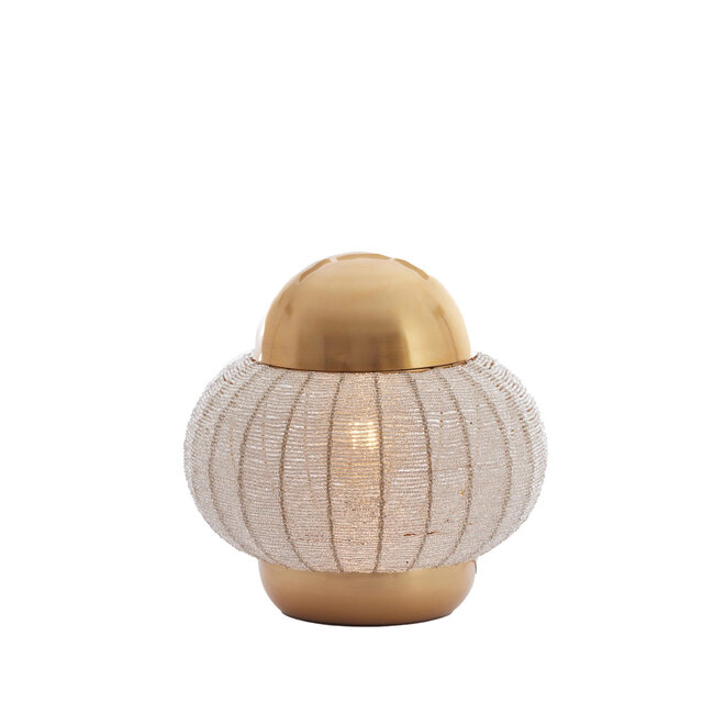 Light en Living Tafellamp Cetara Kralen Zilver Ø32x33 cm