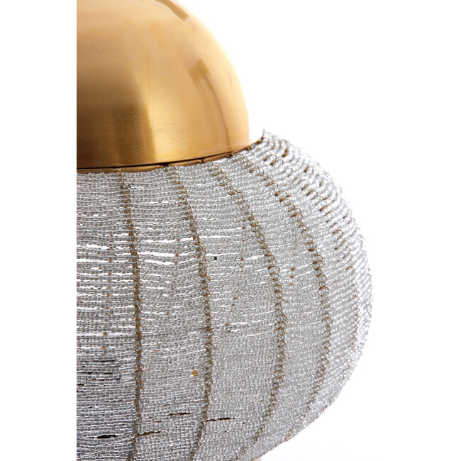 Light en Living Tafellamp Cetara Kralen Zilver Ø25x26 cm