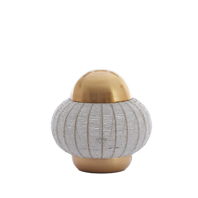 Light en Living Tafellamp Cetara Kralen Zilver Ø25x26 cm