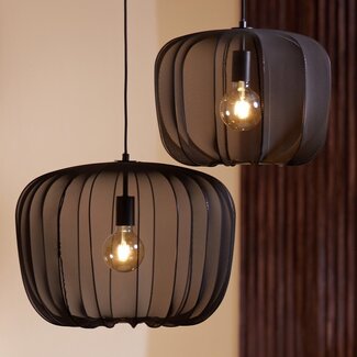 Light en Living Hanglamp Ø50x37,5 cm PLUMERIA zwart