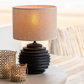 Light en Living Lampenkap cilinder 30-30-21 cm BRESKA parel wit