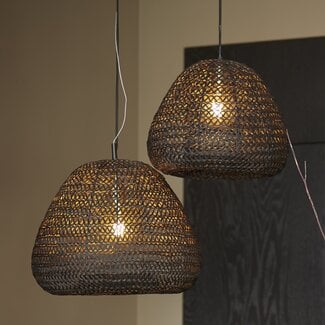 Light en Living Hanglamp FINOU mat zwart Ø42x38 cm