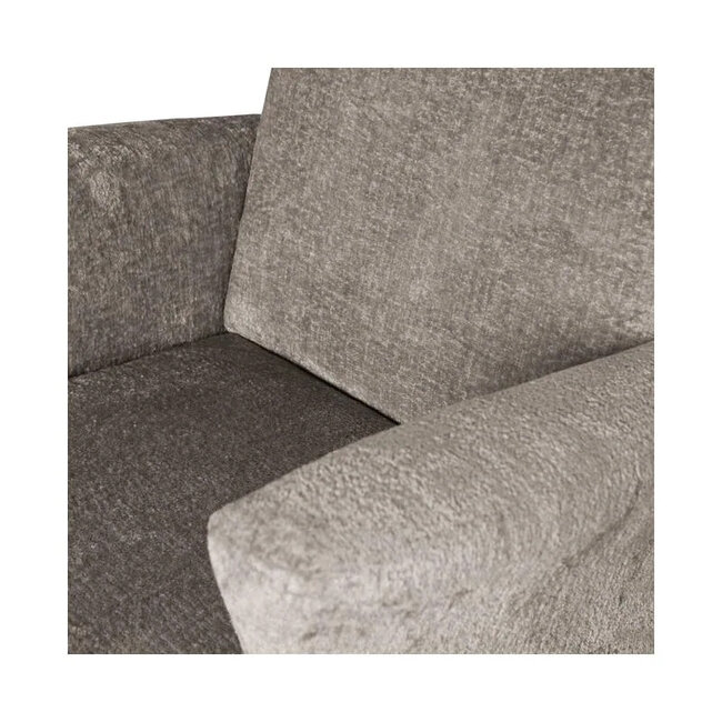 Woood Muse fauteuil grof geweven stof taupe - Showroommodel