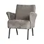 Woood Muse fauteuil grof geweven stof taupe - Showroommodel