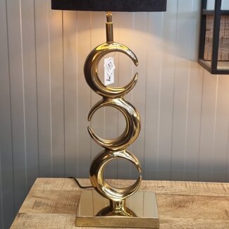 Light en Living Lampvoet 23x13x65 cm MAAN licht goud