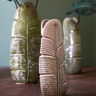 Light en Living Vaas LOU keramiek groen -  19 x 11 x 46,5 cm