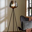 Light en Living Vloerlamp Ø42x146 cm MAYSON mat  zwart+glas smoke