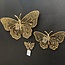 Light en Living Ornament BUTTERFLY set van 3 glanzend goud