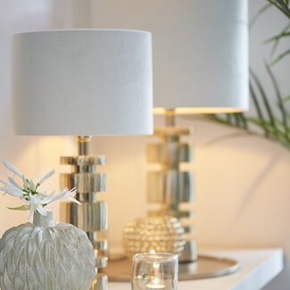 Light en Living Kap cilinder 30-30-21 cm VELOURS off white